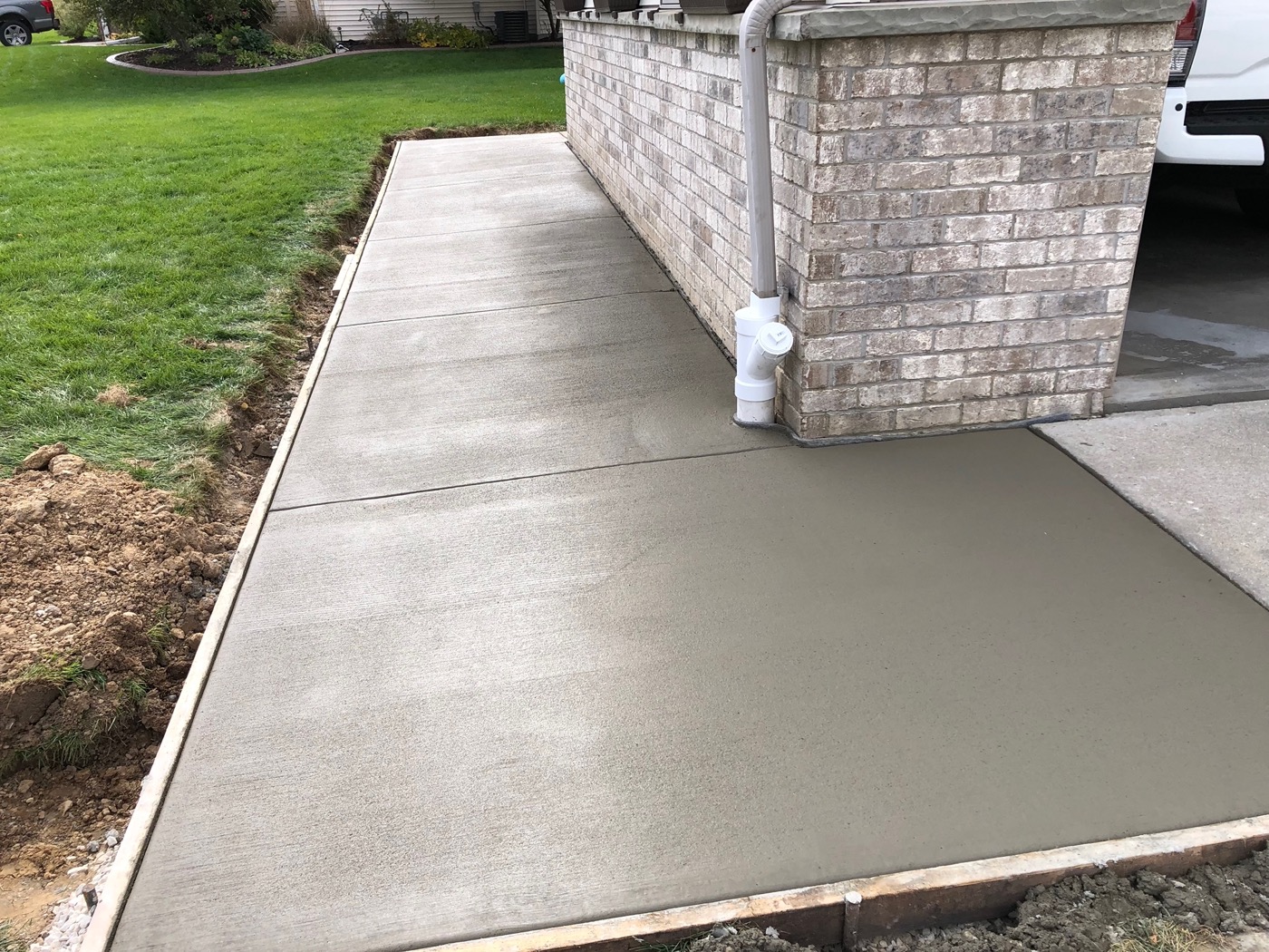 Concrete walkway installation, Wisconsin