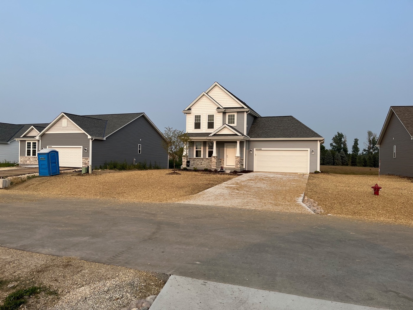 Graded yard after excavation, Jackson, WI