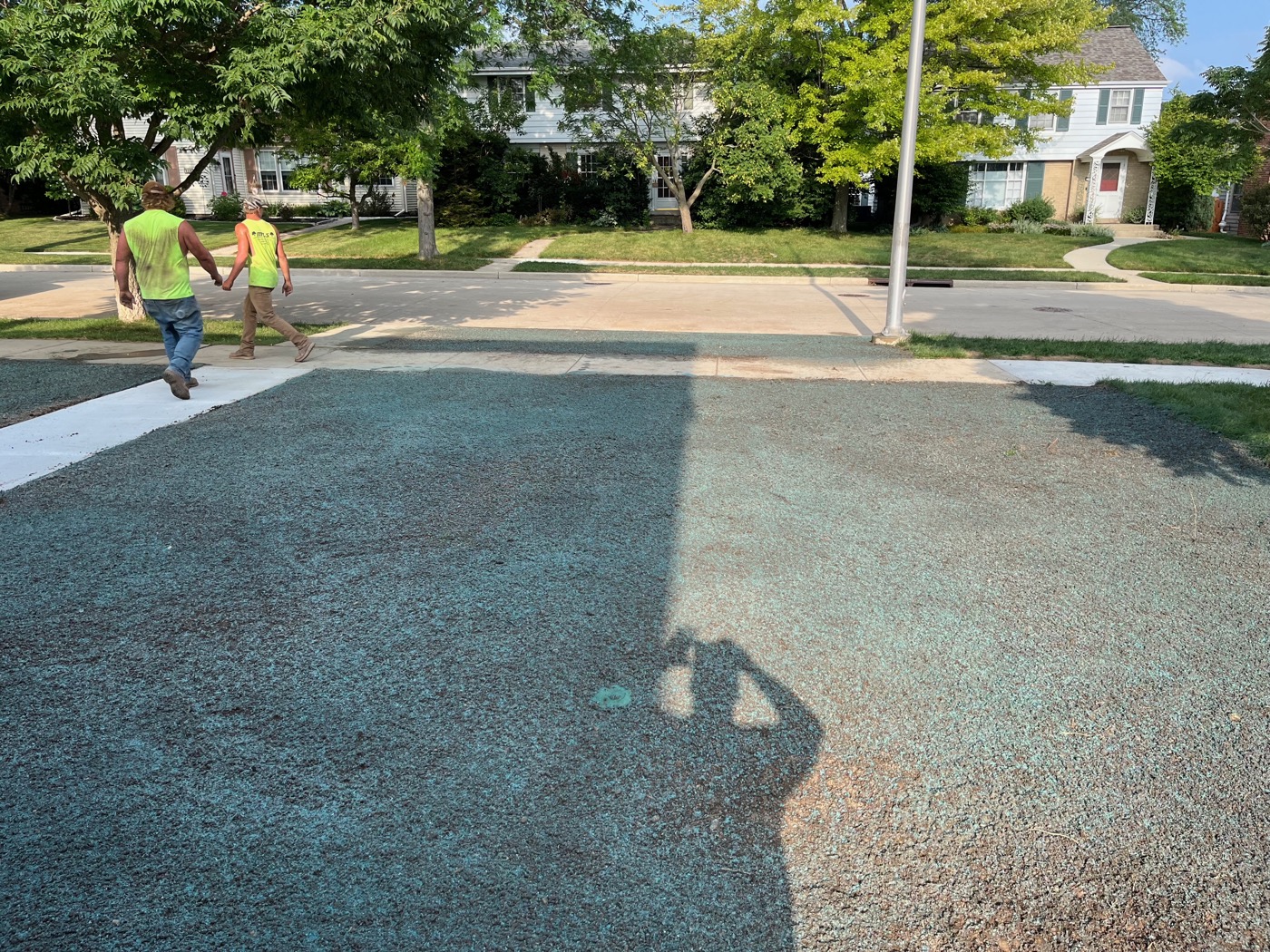 Hydroseeding after grading project in Wisconsin