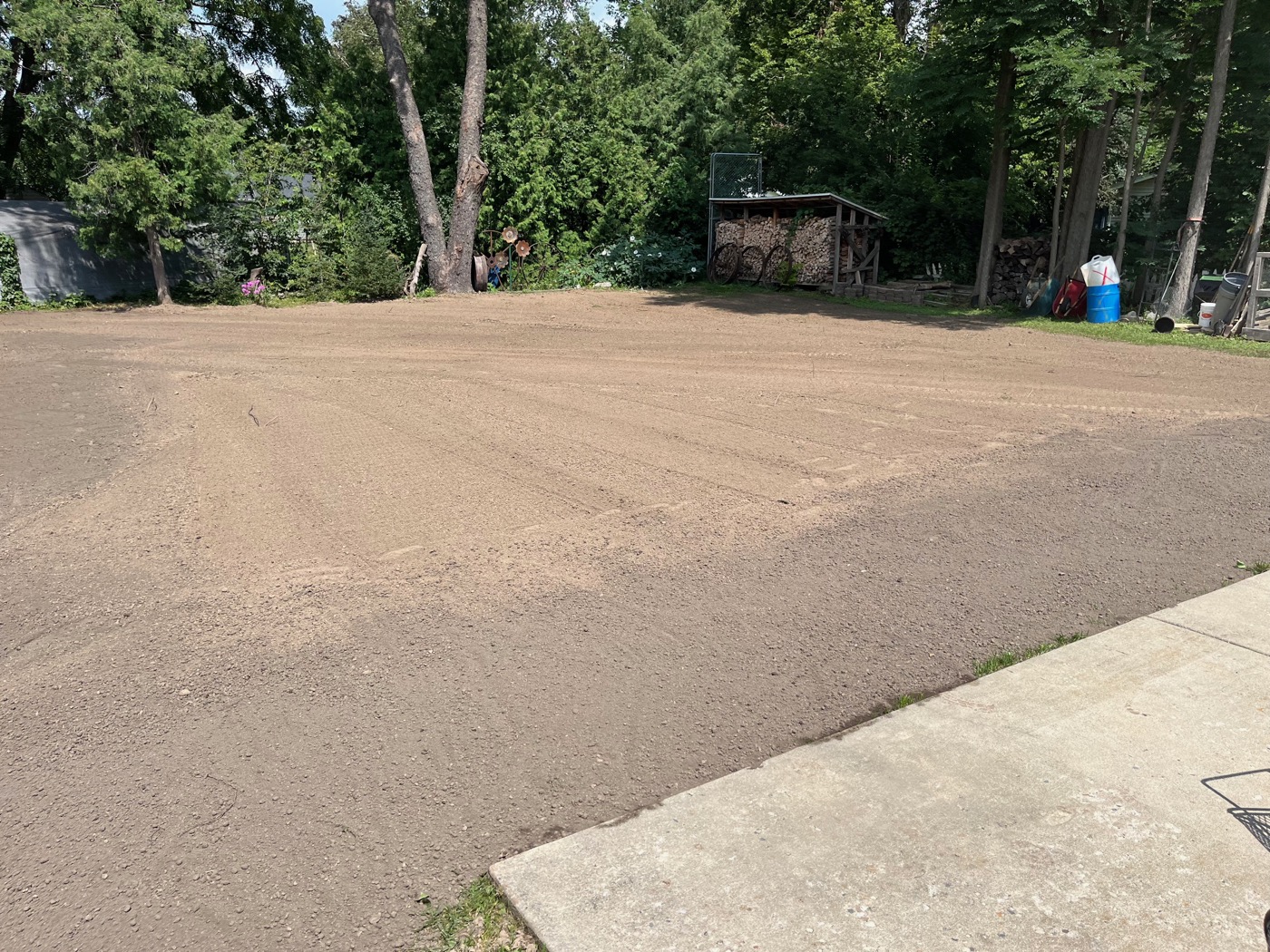 Yard grading and drainage correction, Washington County, WI