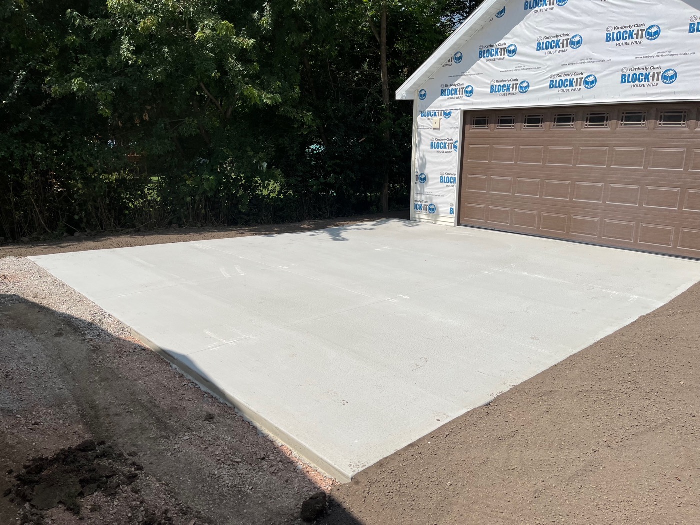 Concrete driveway installation in Washington County, WI