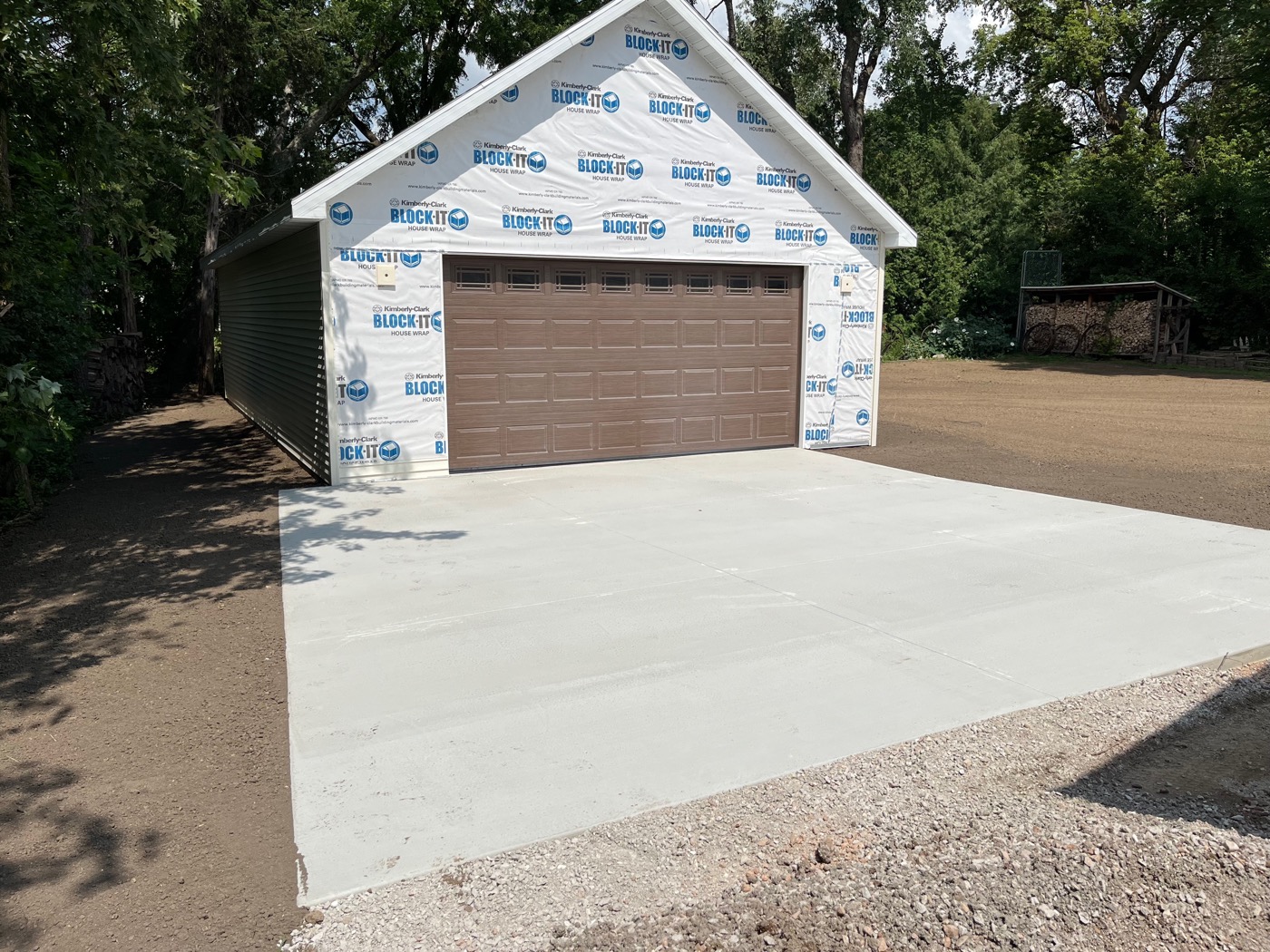 Concrete driveway installation in Washington County, WI
