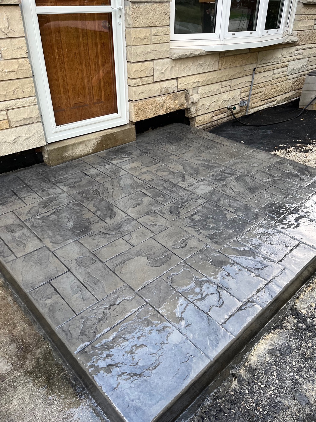 Stamped concrete hardscape project in Washington County, WI