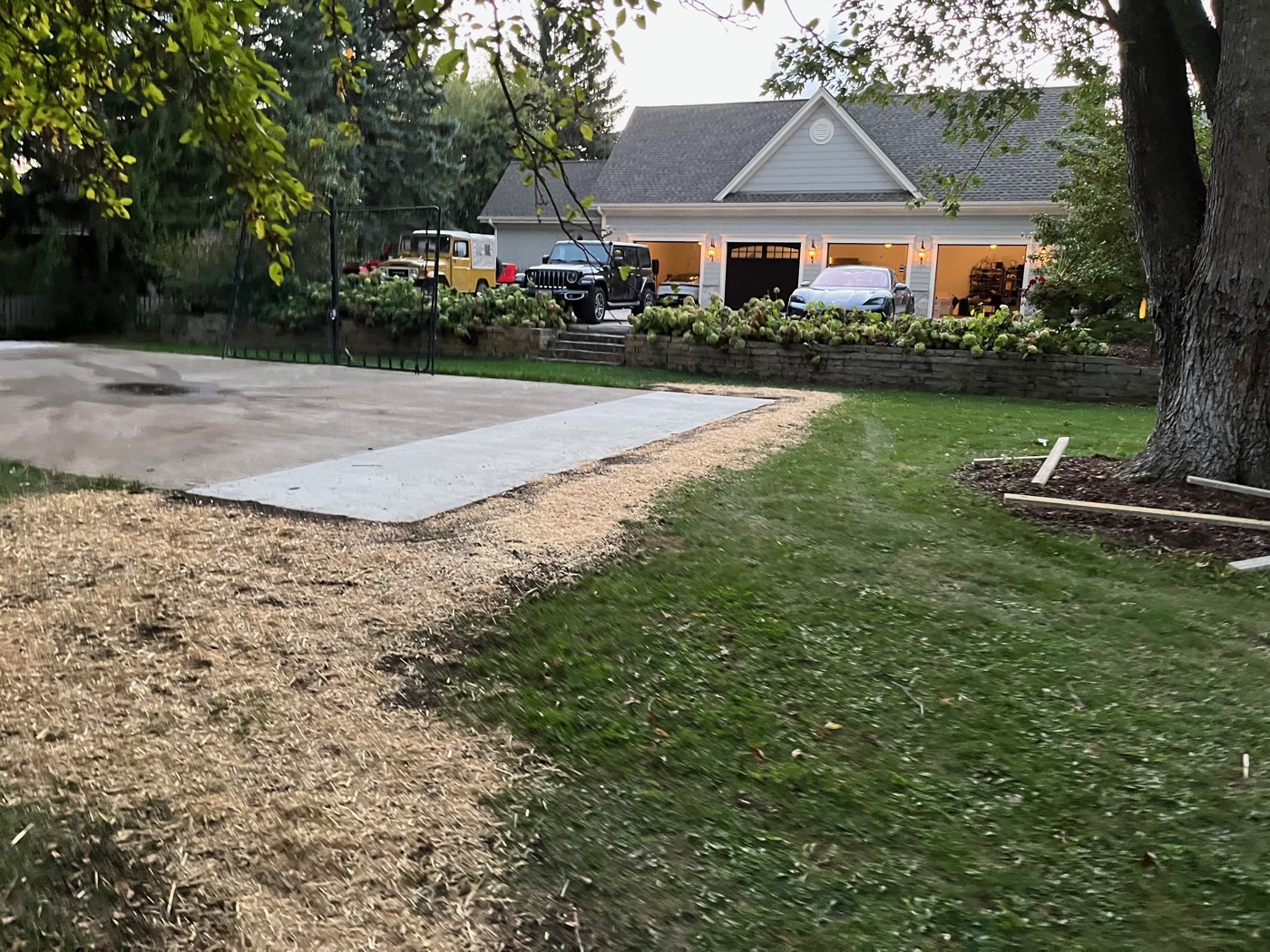 Concrete driveway install by Mozdzen Landscaping, WI